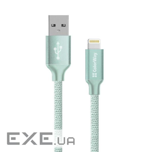 Дата кабель USB 2.0 AM to Lightning 2.0m mint ColorWay (CW-CBUL007-MT)