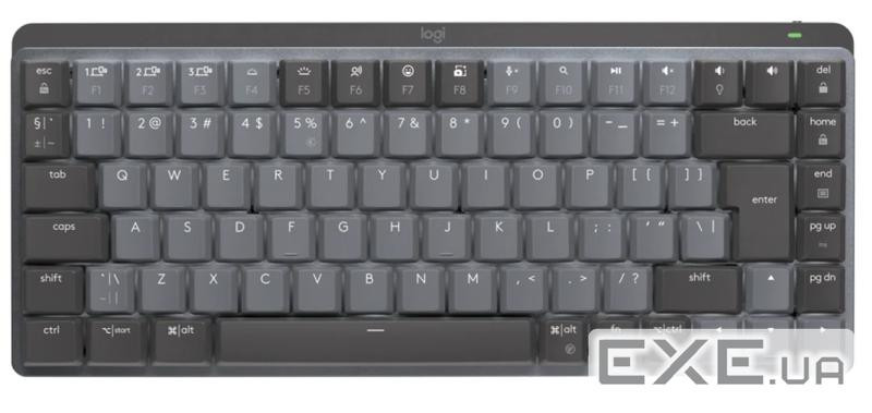 Клавіатура бездротова Logitech MX Mechanical Mini Minimalist Graphite (920-010780)