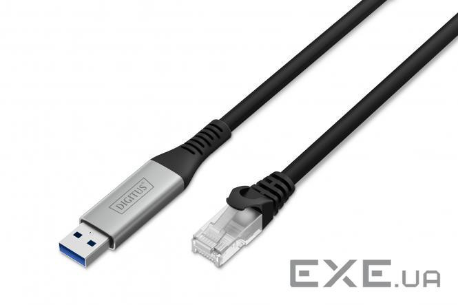 Кабель DIGITUS Ethernet USB-A - RJ45 CAT 6A S/FTP, 1 Gbit/s, 2m, LSZH (AK-300600-020-S)