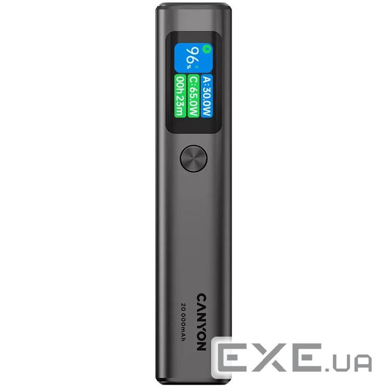 CANYON power bank OnPower 230 TFT 20000 mAh PD130W Dark Grey (CNS-CPB230DG)