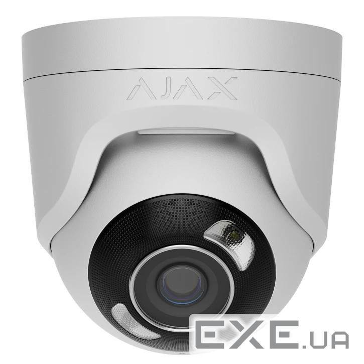 8 Mp IP охоронна відеокамера з гібридним підсвічуванням Ajax TurretCam (TurretCamHL(8 Mp / 2.8mm)Wh)