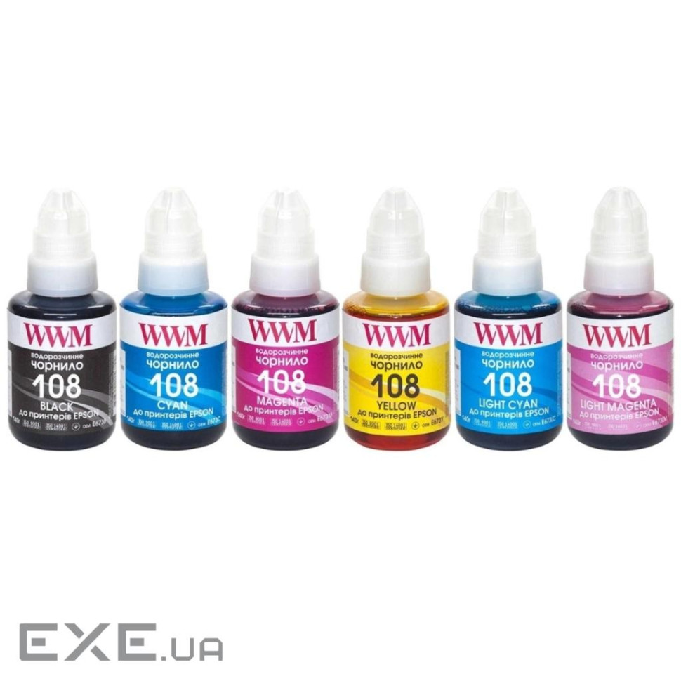 Чорнило WWM Epson L8050/L18050 B/C/M/Y/LC/LM 6х140г (E108SET6)