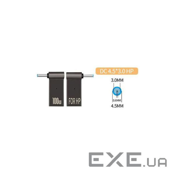 Адаптер PD 100W USB Type-C Female to DC Male Jack 4.5x3.0 mm HP ST-Lab (PD100W-4.5x3.0mm-HP)