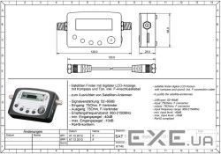 Інструмент вимірювальний Інструмент (тестер), шукач сателітів телебачення (75.06.7140)