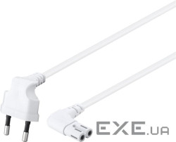 Кабель живлення пристроїв Goobay IEC(EuroPlug)-(C7)Euro8 M/M 1.0m,90йовниз/90йовбок (75.09.7347-10)
