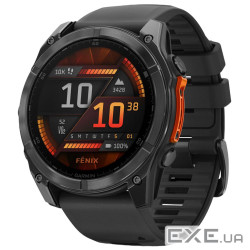 Смарт-годинник Garmin fenix 8 51mm, AMOLED, Glass/SS, SlateGray Steel/Black,BlkBnd, G (010-02905-00)