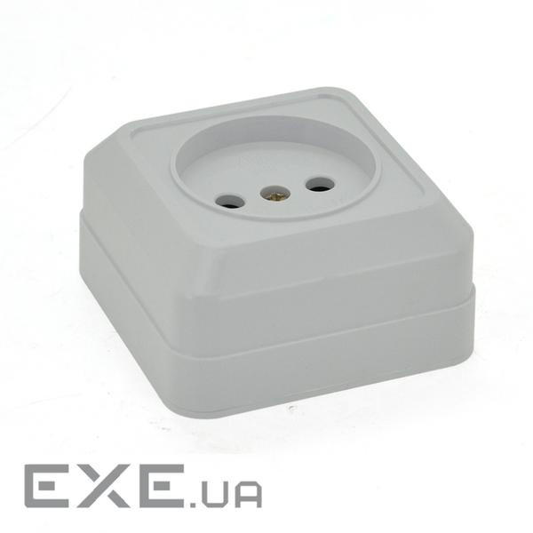 Розетка без заземлення зовнішнього монтажу, O0022, White