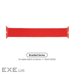 Ремінець Armorstandart Braided Solo Loop для Apple Watch 38mm/40mm/41mm Red Size 2 (120 mm) (ARM58069