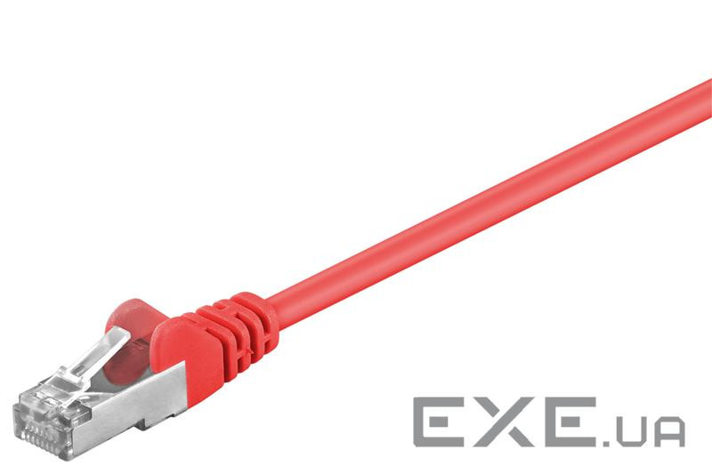 Патч-корд фольгований RJ45 FTP5e 0.5m, patch AWG26 D=5.5mm Gold Protect, червоний (75.05.0150-10)