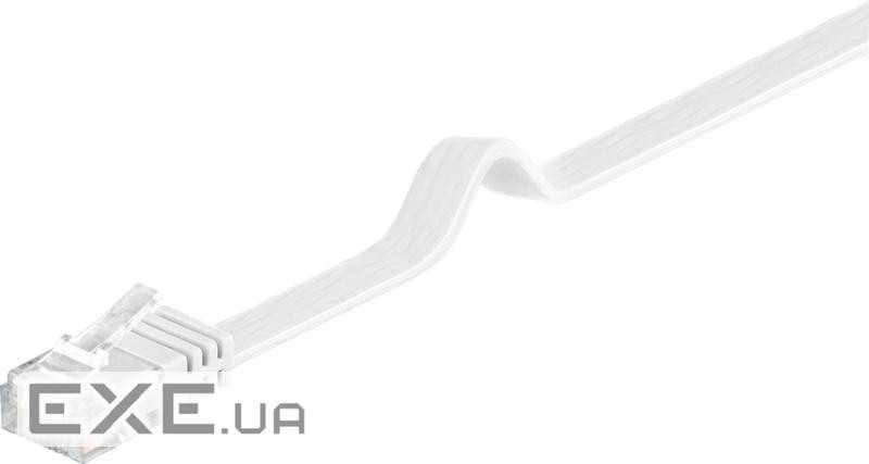 Патч-корд неекранований RJ45 UTP6 5.0m,patch Flat OD 1.5x6.0mm Cu,білий (75.09.5154-10) (75.09.5154-10)
