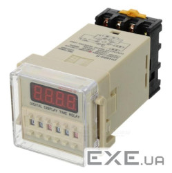 Реле часу DH48S-S з індикацією затримки часу + колодка для підключення, 24 VDC , 24 VDC