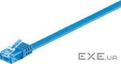 Патч-корд неекранований RJ45 UTP6a 2.0m,patch AWG30 Flat OD=1.5x6.0mm Cu,синій (75.09.6317-10) (75.09.6317-10)