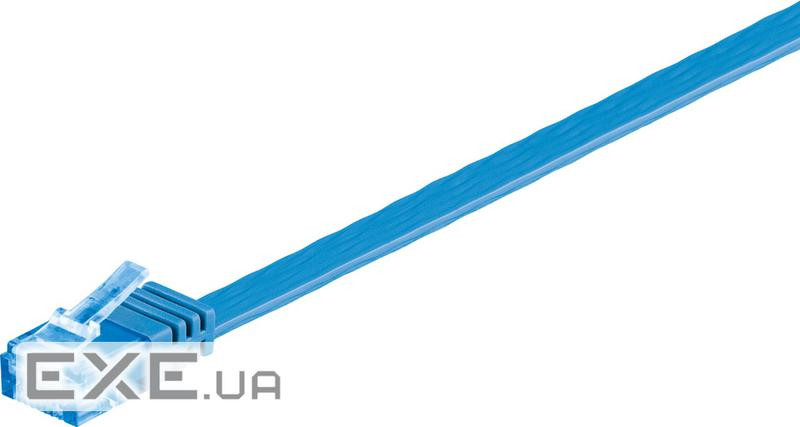 Патч-корд неекранований RJ45 UTP6a 2.0m,patch AWG30 Flat OD=1.5x6.0mm Cu,синій (75.09.6317-10) (75.09.6317-10)