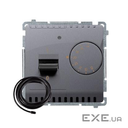 Регулятор температури Basic з зовнішнім датчиком у комплекті, 16A 230V, сталь inox (BMRT10ZS.02/21)