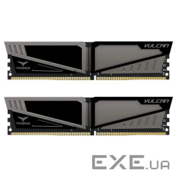 Модуль пам'яті для комп'ютера DDR4 16GB (2x8GB) 2666 MHz T-Force Vulcan Gray (TLGD416G2666HC15BDC01)