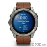 Смарт-годинник Garmin fenix 8 51mm,AMOLED,Sapphire, Bare Ti, Blk/Chsnt Lthr (010-02905-40)