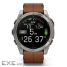 Смарт-годинник Garmin fenix 8 51mm,AMOLED,Sapphire, Bare Ti, Blk/Chsnt Lthr (010-02905-40)