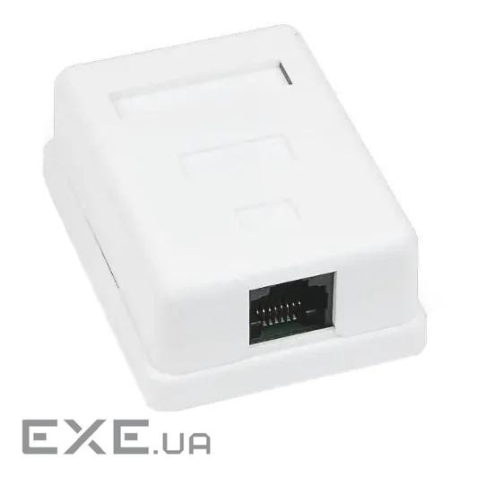 Net "s Розетка 1-портова RJ45 UTP, біла, 5E категорія (NETS-MB-UTP1)