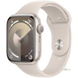Apple Watch Series 9 GPS 45mm Starlight Aluminium Case with Starlight Sport Band - M/L,M (MR973QP/A)