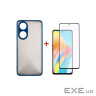Чохол до мобільного телефона Dengos Kit for OPPO A98 5G case + glass (Blue) (DG-KM-39)