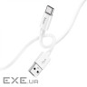 Кабель HOCO X87 Magic Silicone USB-A to Type-C 1м White (6931474783240)