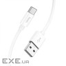Кабель HOCO X87 Magic Silicone USB-A to Type-C 1м White (6931474783240)