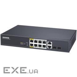 Комутатори VIVOTEK AW-FGT-100D-120, Unmanaged 8xFE PoE + 2xGE Combo Switch