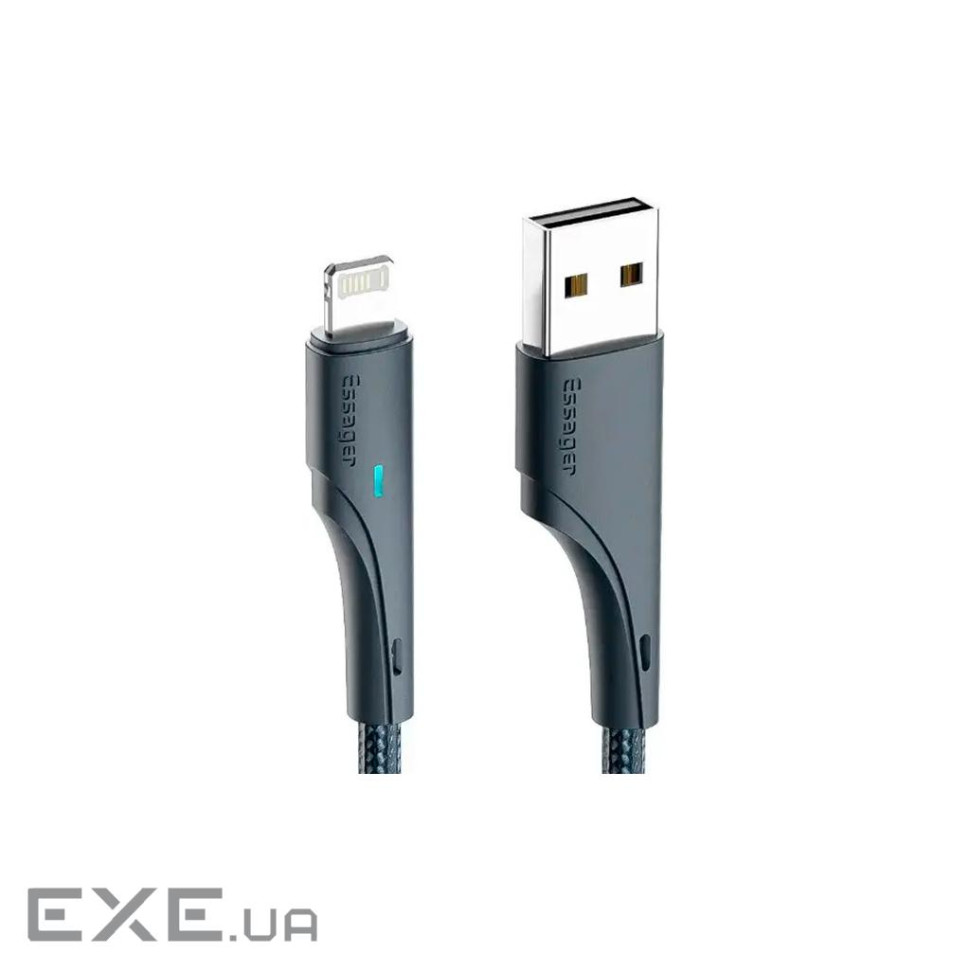 Дата кабель USB 2.0 AM to Lightning 1.0m 2.4A black Essager (EXCL-LS01)