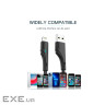 Дата кабель USB 2.0 AM to Lightning 1.0m 2.4A black Essager (EXCL-LS01)
