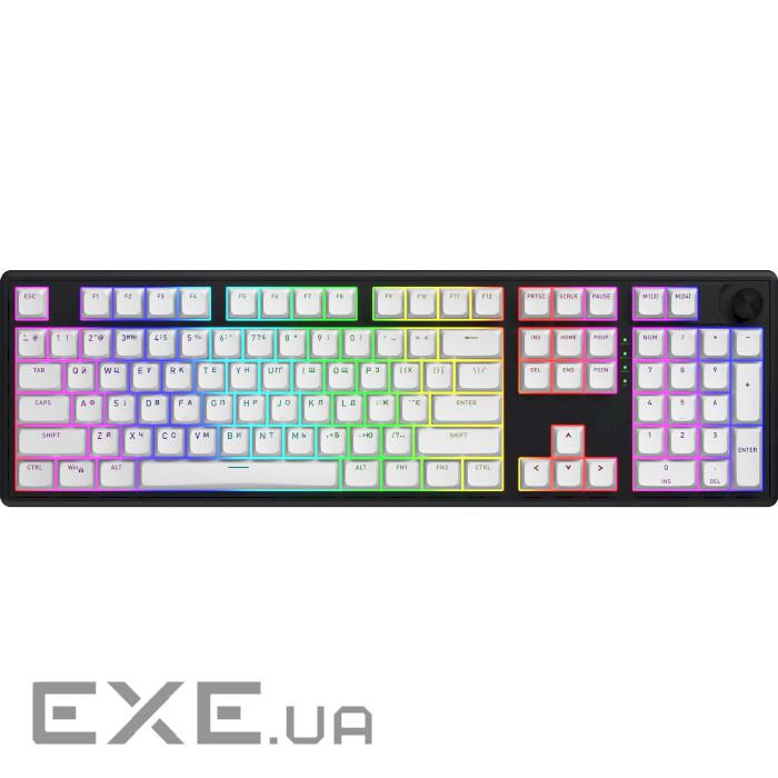 Клавіатура бездротова HATOR Skyfall 100 Wireless Aurum Lemon Switch UA Black/White (HTK3100UA)