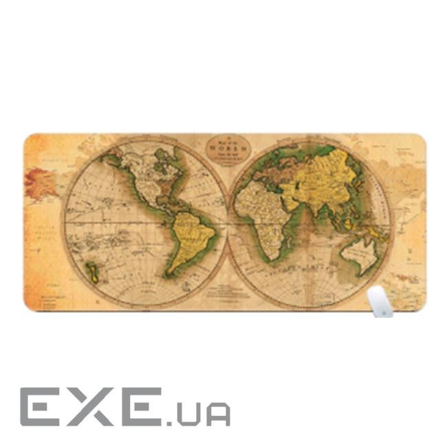 Килимок 400*800 тканинний Карта світу з боковою прошивкою, товщина 3 мм, колір Beige, Пакет (S14483) (S14483)