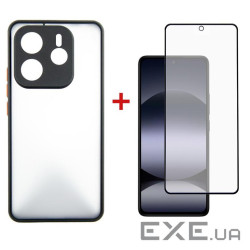 Чохол-накладка Dengos Matt для Xiaomi Redmi Note 14 5G Black (DG-KM-127) + захисне скло