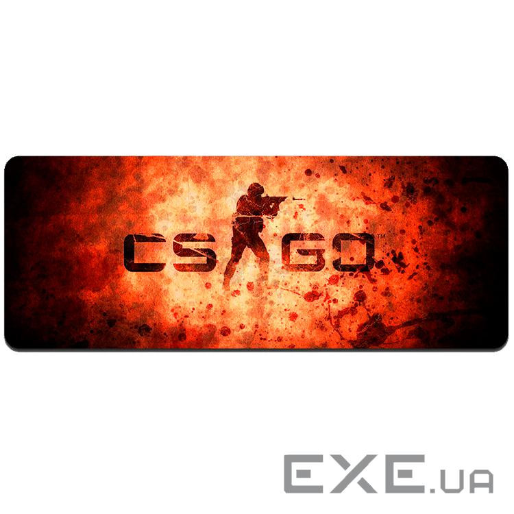 Килимок 300*700 тканинний CS One Fighter з боковою прошивкою, товщина 2 мм, колір Black / Re (CSGO5) Black / Re (CSGO5)