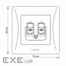 Телефонна розетка Videx BINERA CAT3+CAT3 подвійна чорна (VF-BNSK2TF3-BG)