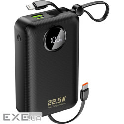 УМБ Dudao 20000mAh K14+ 22,5W PD,QC USB-A,USB-C In/Out,with built-in USB-C/Lightning (6977196680016)