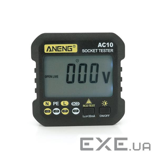Тестер розеток ANENG AC10, функція перевірки ПЗВ