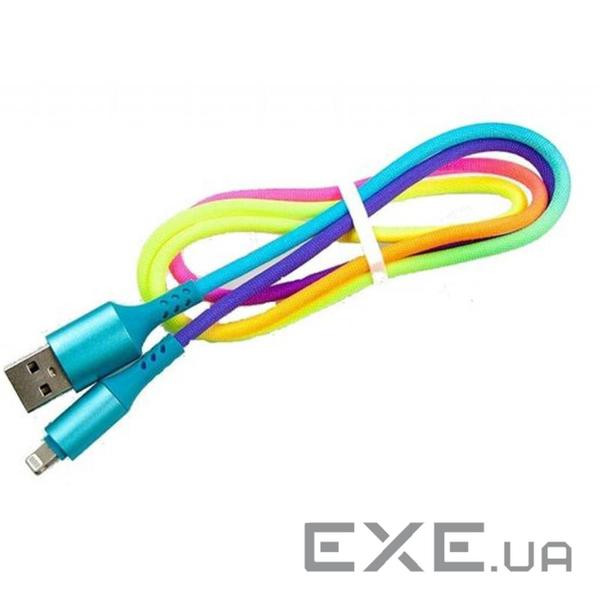 Дата кабель USB 2.0 AM to Lightning 1.0m rainbow Dengos (NTK-L-SET-RAINBOW)
