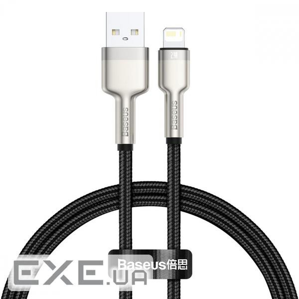 Кабель BASEUS Cafule Metal Data Cable USB for Lightning 0.25м Black (CALJK-01)