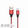 Кабель SkyDolphin S55V Neylon USB - microUSB 1м , Red (USB-000439)