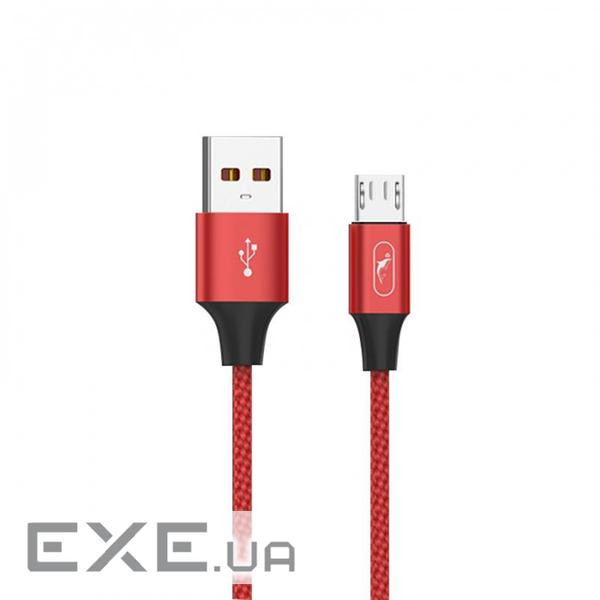 Кабель SkyDolphin S55V Neylon USB - microUSB 1м , Red (USB-000439)