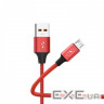 Кабель SkyDolphin S55V Neylon USB - microUSB 1м , Red (USB-000439)