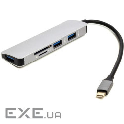 Type-C to 3 USB 3.0 Ports + TF/ SD Card Reader Ports Adapter Hub (CA912100)