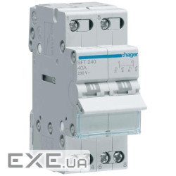 Перемикач I-0-II із загальним виходом зверху, 2-пол., 40А/230В Hager SFT240