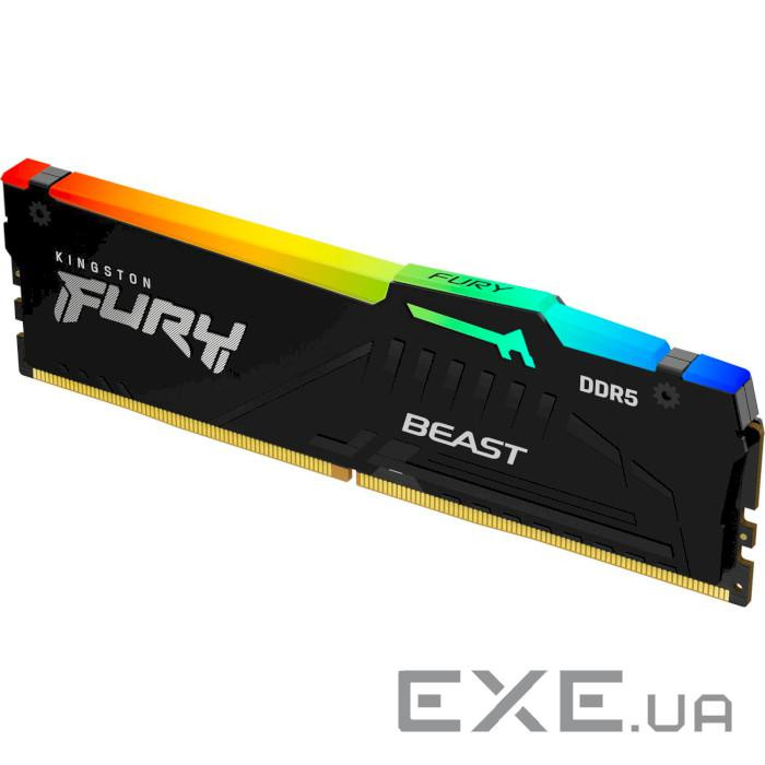 Модуль пам'яті KINGSTON FURY Beast RGB EXPO Black DDR5 6000MHz 32GB (KF560C36BBE2A-32)