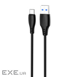 Кабель Proove Simple Silicone USB to Type-C 3A (1m) black (CCSS15001201)