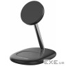 Зарядний пристрій Canyon wireless charger WCS-205 15W Qi2 2in1 Black (CNS-WCS205B) (CNS-WCS205BW/A)