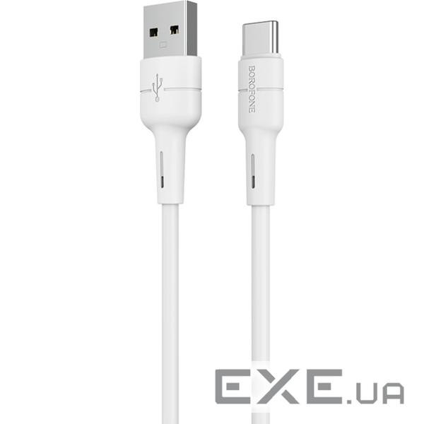 Кабель BOROFONE BX30 Silicone Charging Data Cable for USB-C 1м White (BX30CW)