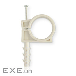 Обойма для кріплення труб D32-34 з дюбелем D10/42 з ударним шурупом, сіра, Інстал (п (OBT32G 25шт) )