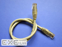 Патч корд Kingda RJ45, UTP 6, 1.0m, 24AWG, CU, серый KD-PAUT6100GY