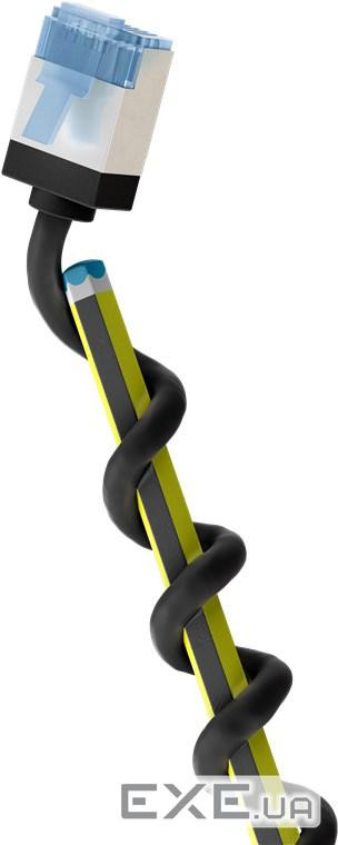 Патч-корд неекранований RJ45 U/FTP6a 0.15m, patch Slim U-Flexi LSOH PoE+ Cu,чорний (75.07.4315-1)